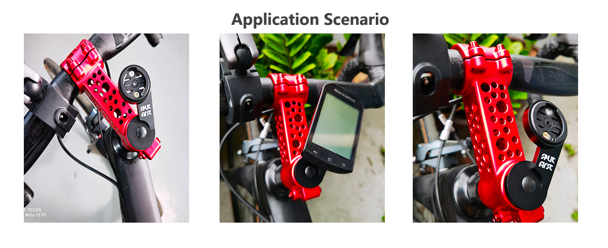 MTB red bike stem